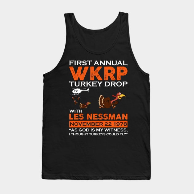 WKRP Turkey drop Tank Top by MichelAdam